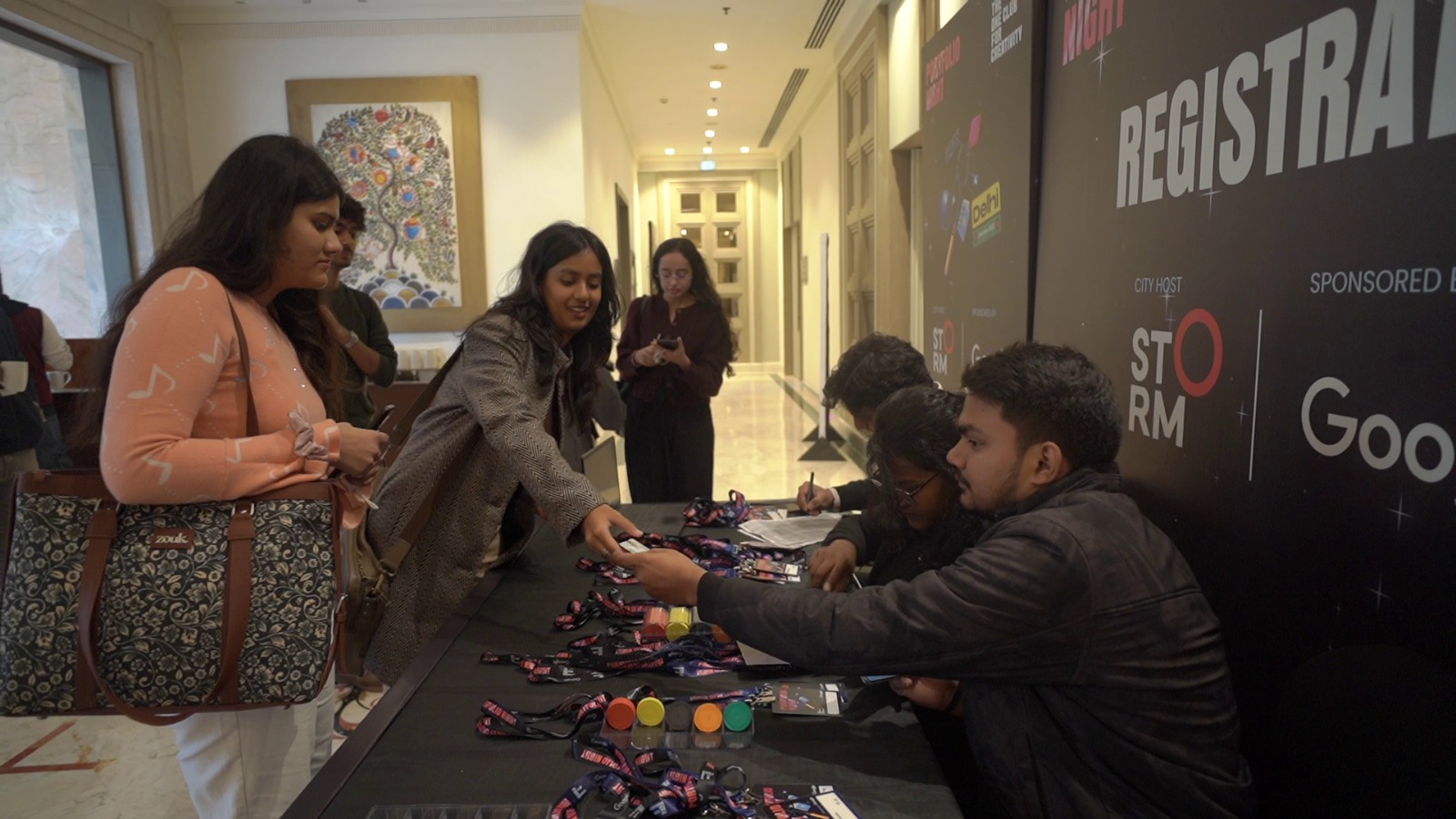 Registration desk at Portfolio Night Delhi 2025